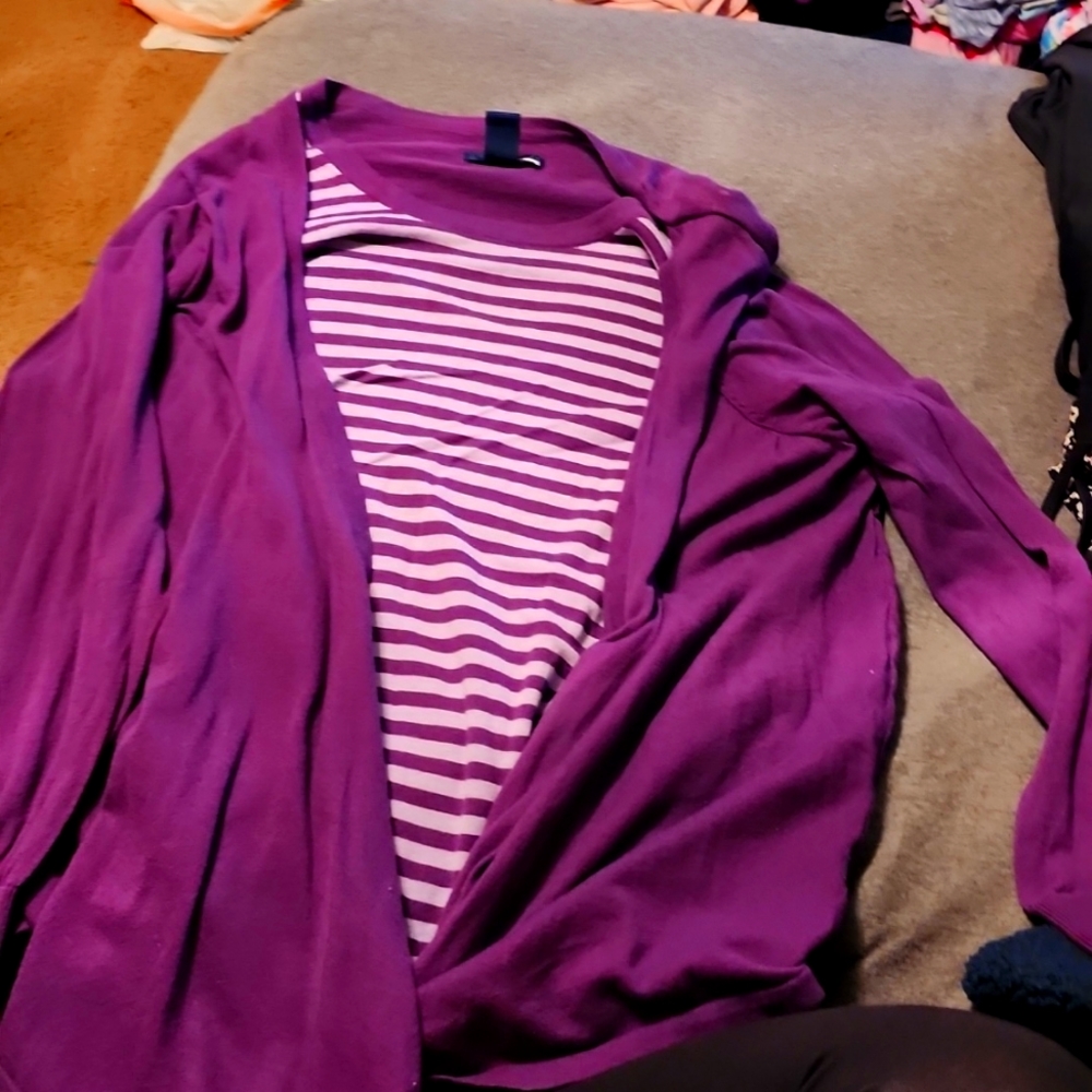 Purple sweater shirt